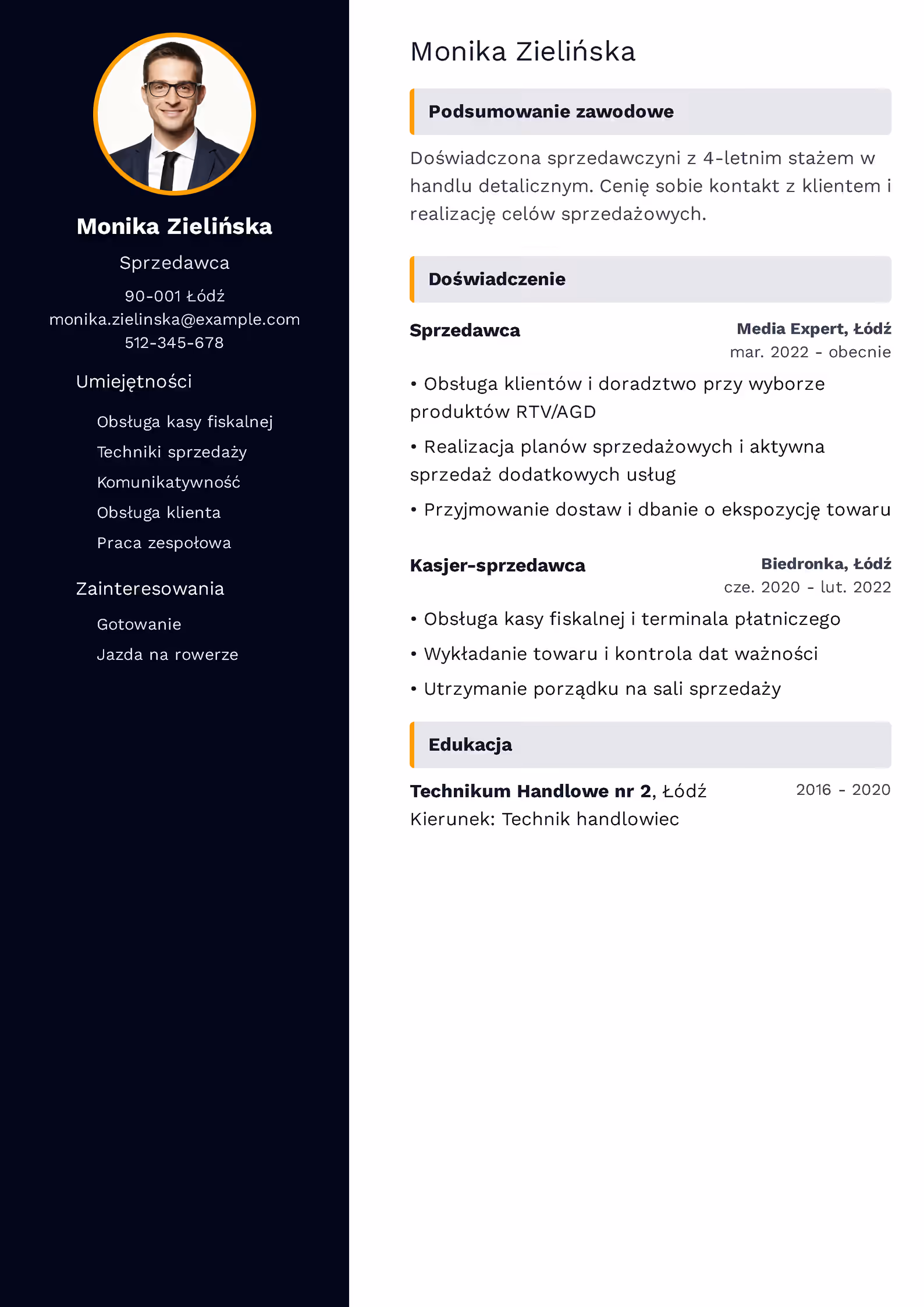 Wzór CV Sprzedawca Wzór CV sprzedawcy – przykładowy szablon do pobrania